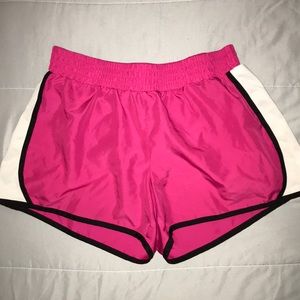 Pink running shorts
